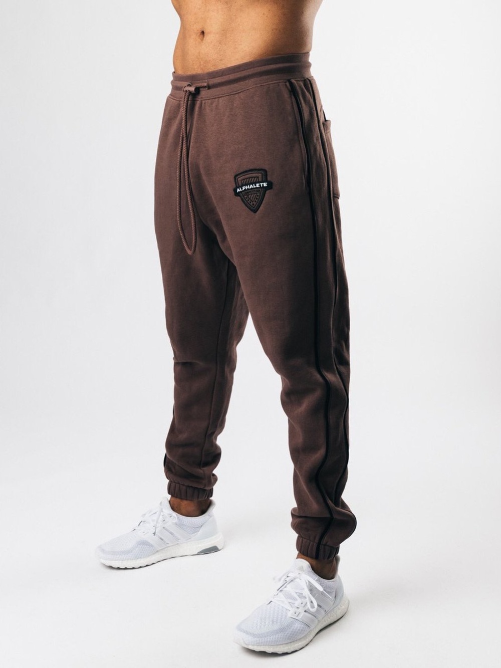 Alphalete Sz M Varsity Brown Casual Lounge Jogger Pants